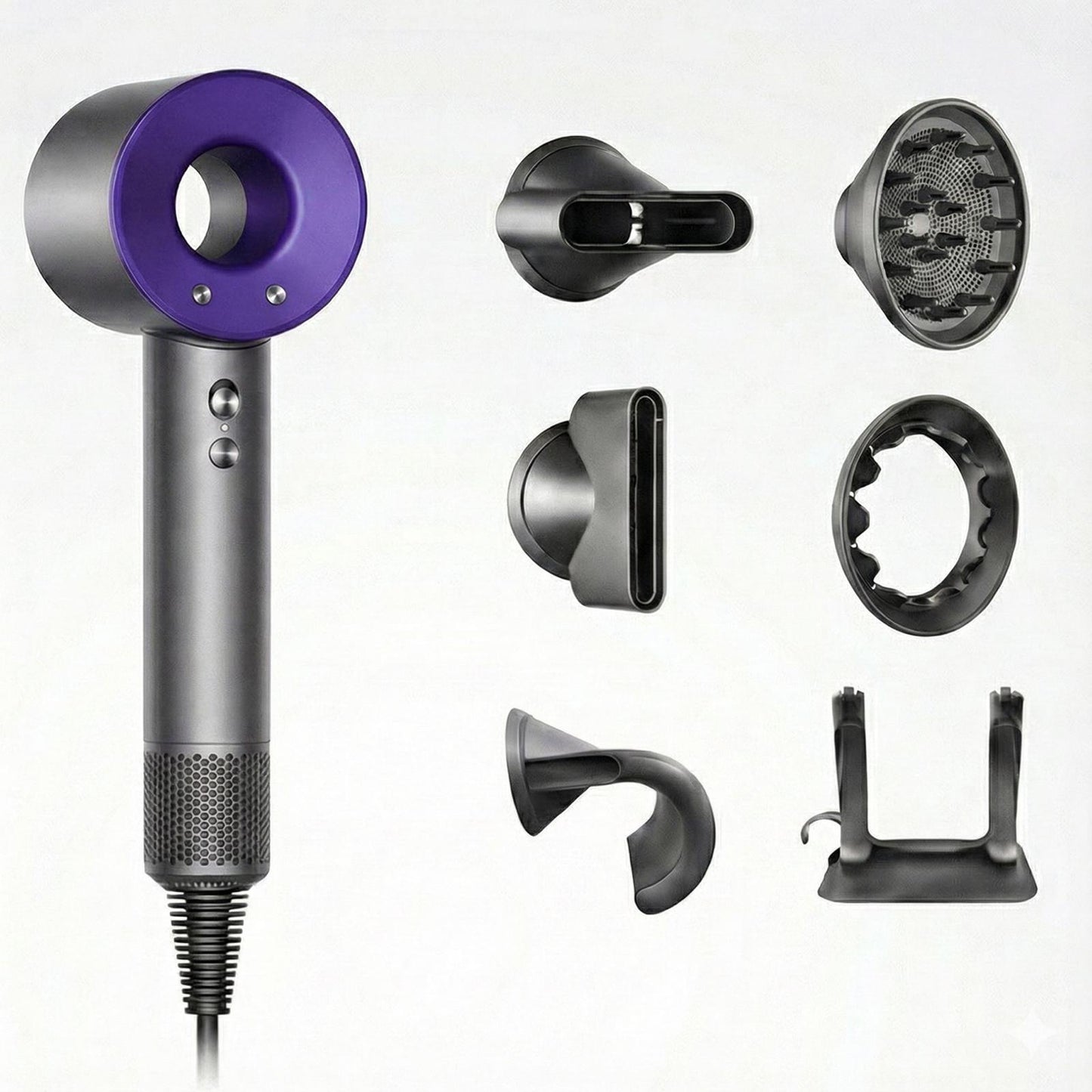 Secador Profesional HairLux™ 5 en 1 con Tecnología Iónica | Secado Rápido y Accesorios Intercambiables